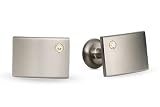 Titanium and 18K Gold Cuff Links with Diamond Accent