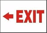(ARROW LEFT) EXIT 7 x 10 Plastic 5 Yr Sign