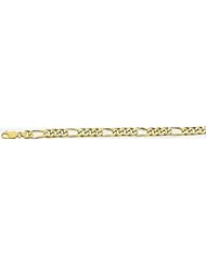 8mm 14k Fancy Hand Made Link Bracelet 7"