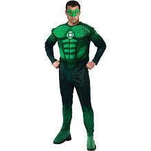  Adult Light-Up Muscle Hal Jordan Costume Deluxe - Green Lantern - XLarge