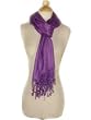 Soft and Silky Beautiful Viscose Pashmina Purple Shawl/ Wrap 28" X 78"
