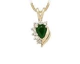 Emerald and Diamond Flare Pendant