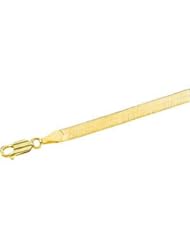 Solid Flexible Herringbone Cha 14K Gold Yellow Ch57 18 Inch