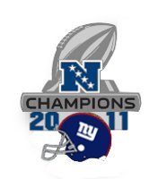 New York Giants 2012 NFC Champs Going to Super Bowl XLVI Official Collector Pin