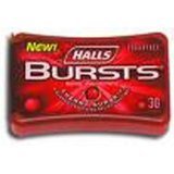 Halls Bursts Menthol Oral Anesthetic Drops, CHERRY Surge - 30 Drops / Pack, 12 Packs