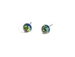 Bermuda Blue Faceted Ball Swarovski Austrian Crystal Earrings, 8mm