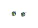Bermuda Blue Faceted Ball Swarovski Austrian Crystal Earrings, 8mm