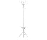 NEW WHITE FRENCH SHABBY CHIC COAT FLOOR HAT STAND