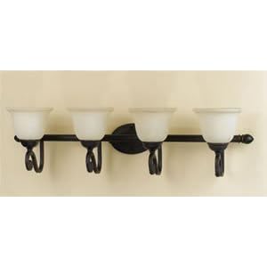 AF Lighting Harmony 4 Light Bath and Vanity Fixture Oil Rubbed Bronze by AF Lighting