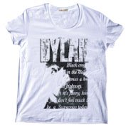 Rock Star Tシャツ ボブ・ディランの渋ーいフォトが見事に絡むスーパーデザイン UネックTシャツ DYLAN