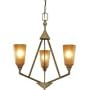 Hampton Bay 3 Light Chandelier in Chestnut with Autumn Mist Glass