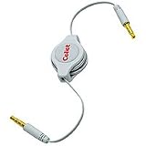 Cellet White Retractable 3.5mm Pin to 3.5mm Input Stereo Audio Cable - CN3535R