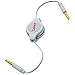 Cellet White Retractable 3.5mm Pin to 3.5mm Input Stereo Audio Cable - CN3535R