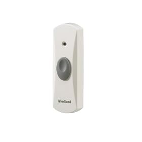 Friedland Evo Wireless Slimline White Bell Push D512