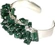 Cuff Bracelet Sterling Silver Onyx Gemstone Jewelry Adjustable (brclt004)