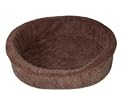 X-Large Brown Fur Dog Bed King Pet Bed-Ortho Comfort Foam. Size: 42x32x7. Proudly Made in the USA.