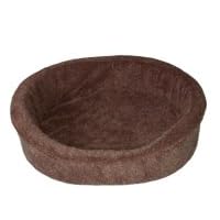 X-Large Brown Fur Dog Bed King Pet Bed-Ortho Comfort Foam. Size: 42x32x7. Proudly Made in the USA.