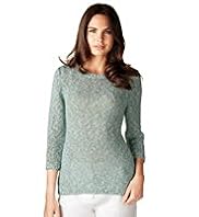 Per Una Cotton Rich Flecked Textured Jumper