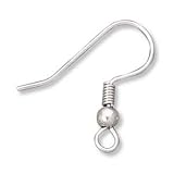 FishHookEarWireStainlessWithCoilandBall(72)