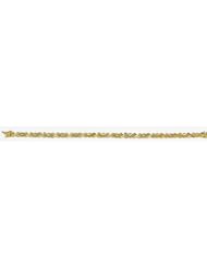 14k Diamond Cut Bracelet 7"