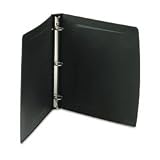 Four-Molded Polypropylene 3-Ring Impact Binder, 1 Capacity, Black WLJ43473