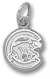 Chicago Cubs Solid Sterling Silver ''C'' Bear 3/8'' Pendant