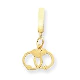 14K Polished Solid Handcuffs TummyToy Belly Ring