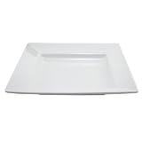 BIA Cordon Bleu Nouveau Square Shallow Bowls, Set of 2, White by BIA Cordon Bleu