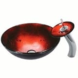 Vigo Industries VGT001 Inferno Glass Faucet Vessel Sink Basin, Chrome