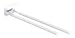 Wenko 18569100 Duo Basic Extendable Telescopic Slide Bar Towel Holder, 11 x 7 x 43 77 cm, White