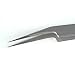 Wiha 49377 Stainless Steel Fine Points Angled Professional Precision Tweezer, 102mm Overall Length