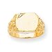 14k Diamond signet ring - Size 6