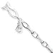 Sterling Silver Ichtus Dangle Link Bracelet - 7.5 inch