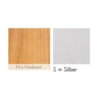 Büro Sideboard 166 x 44,8 x 84 cm Aktenregal mit Türen und 2 Schubladen silbern Dekor wählbar, Dekor:Nussbaum / Silbern