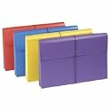 Smead Antimicrobial File Wallet, 2-Inch Expansion, Legal Size, Blue/Purple/Red/Yellow, 4 per Pack (77300)