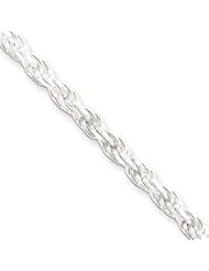 Sterling Silver 3mm Diamond-cut Rope Chain