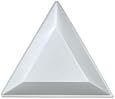 20 Bead Sorting Trays Triangle White Plastic 3x3x3 Inch