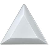 20 Bead Sorting Trays Triangle White Plastic 3x3x3 Inch