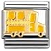 NOMINATION Italian Charm in stainless steel, enamel and 18k (School Bus)