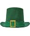 St Patricks Day Green Leprechaun Costume Felt Tall TOP HAT