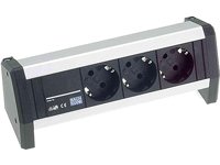 Bachmann 339.1002 Desk 3x Schuko ohne Zuleitung