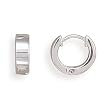 Small Square Polished Hinged Huggies Sterling Silver Earrings