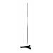 American Educational Cast Iron Triangular Base Support Stand with Black Enamel Acid Resistant Finish, 5" Legs, 1/2" Diameter x 24" Length Rod Size