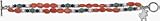 Florida Gators 1/2 Sterling Silver Classic Albert on Two Strand Color Bead Bracelet