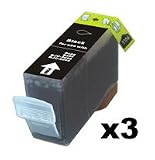 Canon PGI-5Bk 3 Pack Black Compatible Inkjet Cartridge w/ Chip for Pixma MP500 MP530 MP600 MP800 iP4200 iP4300 iP4500 iP5200 iP5200