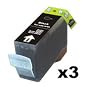 Canon PGI-5Bk 3 Pack Black Compatible Inkjet Cartridge w/ Chip for Pixma MP500 MP530 MP600 MP800 iP4200 iP4300 iP4500 iP5200 iP5200
