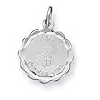 Sterling Silver To My Flower Girl Disc Charm - JewelryWeb