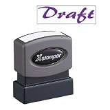 SHA1819 - One-Color Title Stamp, Draft, 1-1/2x1-5/8, Purple