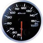 Defi (DF04602) BF Series Oil Temp Gauges - Black 2 3/8