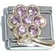 Clearly Charming June Pink Alexanderite Large Daisy Birthstone Italian Charm by 